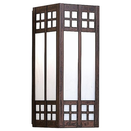 Arroyo Craftsman 9" Glasgow Long Body Sconce, Pewter, Tan Glass GS-9LTN-P